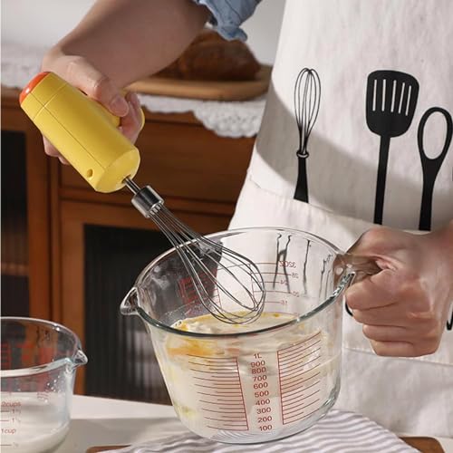 X-Large Tempered Glass Measure Cup - Bold Red Increments - 32 oz. - 4 Cup or 1000L- 10DL Multi Purpose Measuring, Liquid & Dry Ingredients - Kitchen Tool - Red