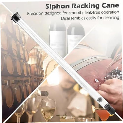 Auto Siphon 14 Inch Homebrew Siphon Pump with Tubing and Clamp Clear Wine Making Kit for Small Batch Beer Kombucha Wine, Making Kit