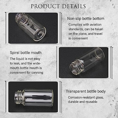 4ml Clear Small Glass Vials 100pcs with Screw Caps(100pcs) - color: Clear, size: 4ml 100pcs