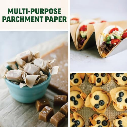 Zenlogy 5x5 Small Parchment Squares (300 sheets) - Unbleached, Non-stick, Pre-cut Parchment Paper- Ideal for Candy Wrappers, Liner Paper, Freezing and Storing, Separating, and Diamond Painting - size: 5x5 - 300 Sheets
