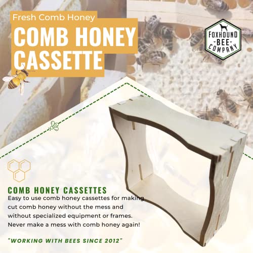 Foxhound Bee Co - Comb Honey Cassette for Making Pure Cut Comb Honey, Compatible with Medium Langstroth Frames - 40 Cassettes