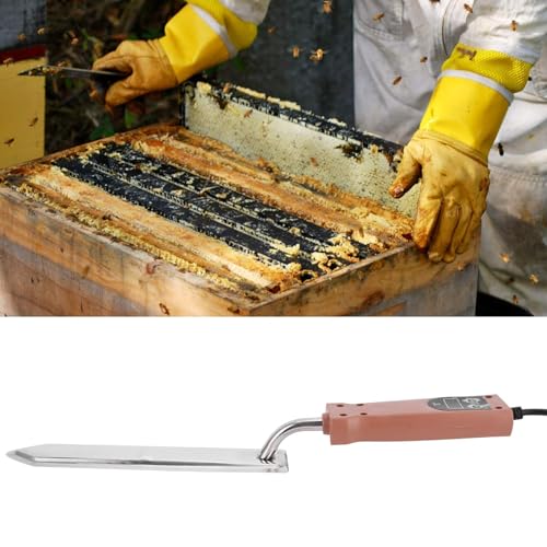 Electric Honey Uncapping Knife, Electric Heating Honey Scraper with Memory Function, 50-180℃ Temperature Control and Uncapping Fast, Durable Stainless Steel and Easy To Maintain, for Beekeeper