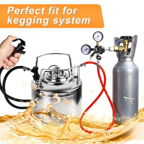 MRbrew 3 FT Keg Tap Line Beer Tubing Replacement Kit for Keg Pump Keg Tap, 3/16" Liquid Line Draft Beer Line with Picnic Tap Faucet Kegerator Dispenser PVC Tubing Kit for Cornelius Keg Beer Dispenser
