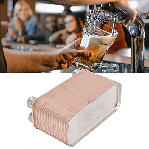 Stainless Steel Plate Heat Exchanger, Compact Heavy Duty Plate Chiller, Copper Brazed Plate Heat Exchanger, Metal Water to Water Heat Exchanger for Wort, Beer, Water