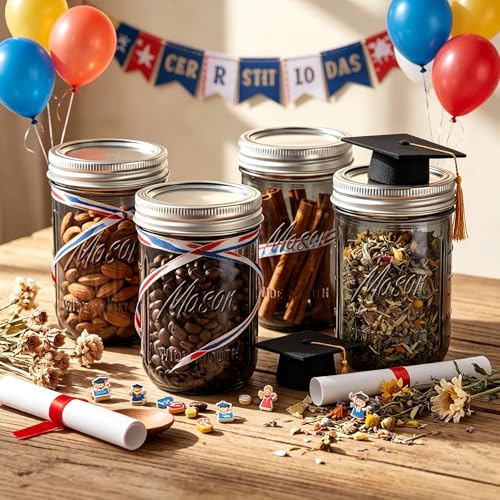 WELLIFE 6 Pack 16 oz Smoky Black Mason Jars with Lids – Wide Mouth Thick Glass Jars, Rust-Proof Airtight Lids with Silicone Seal, Stylish Storage Jars for Canning, Crafts & Home Organization - color: Black Mason Jar 16oz-6Pcs