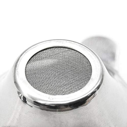 AUEAR, 2 Pack Different Size Stainless Steel Mini Strainer Fine Mesh Tea Funnel Coffee Filter with Double Handles - size: 2 Pack