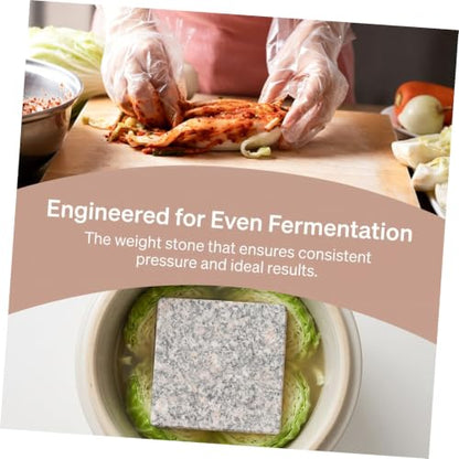 Stone Fermentation Weight: Moisture Separation Cabbage Press Stone Fermenting Tools for Pickled Vegetables Canister Food Preservation, 5.9x5.9x2in - color: Dark Gray