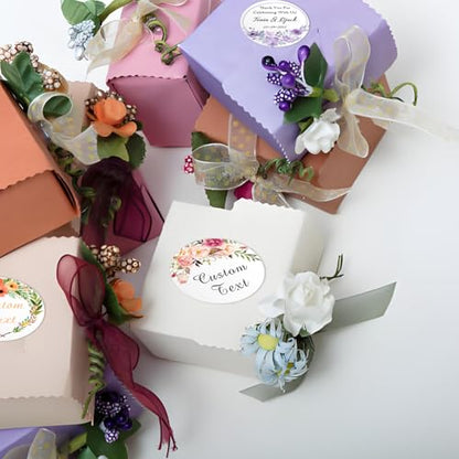 Custom Stickers Wedding Favors Personalized Labels for Business Logo 50-1000PCS Customized Vinyl Label Stickers Waterproof for Wedding Birthday Party