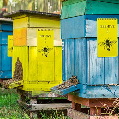 PerKoop 6 Pack Beekeeping Log Book Beekeepers Tracking Journal Beehive Log Waterproof Bee Hive Inspection Notebook Gift for Beekeepers Honey Bee Farming Tracker, 4 x 7.5 Inch