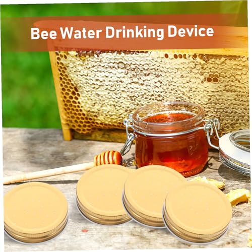 HANABASS 5pcs Beehive Feeder Lids Easy Install Bee Watering Station for Hive Entry Reusable Beekeeping Tool Versatile Dispenser for Water Feeding