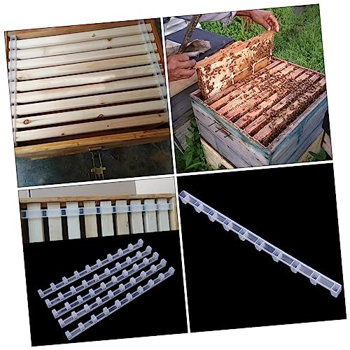 Garneck Beehive Frame Spacer Spacing Tool 10pcs Plastic Bee Hive Frame Clip Honeycomb Beekeeping Accessory