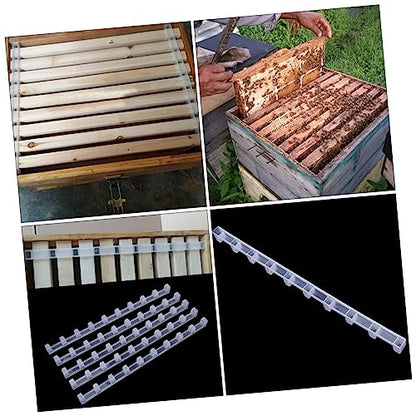 Garneck Beehive Frame Spacer Spacing Tool 10pcs Plastic Bee Hive Frame Clip Honeycomb Beekeeping Accessory