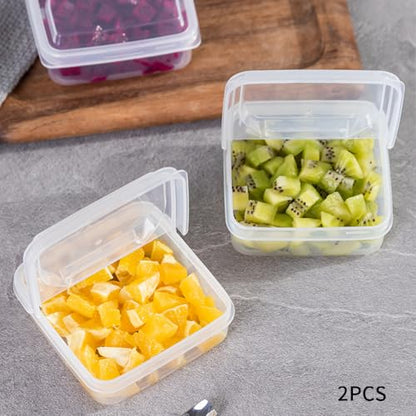 2Pack Sliced Cheese Container for Fridge, Clear Butter Block Cheese Slice Storage Box, Keeps Cheeses Fresh Longer and Delicious, Refrigerator Organizer for Food Grated Cheese-Singles (L-2PCS) - size: L-2PCS