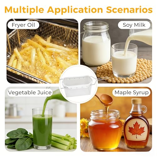 2 Pcs Deep Fryer Oil Filter Bag with Frame, Reusable Cooking Oil Fryer Filter Oil Strainer for Deep Fryer, Easy-Clean Mesh for Home Commercial Use Fryer Filter Bag (Bag X Frame)