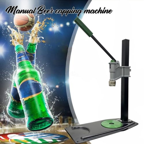 Manual Bottle Capper Tool Multifunctional detachable 26mm side puller capping head,Heavy Duty Strong Metal Easy Action Bench Bottle Capper, Adjustable Height Beer Bottle Capping for Home Brewing