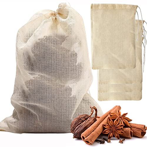 MyLifeUNIT Soup Bag, Cotton Mesh Bag for Large Size 10" x 12", Set of 4 - size: 10 x 12 Inch