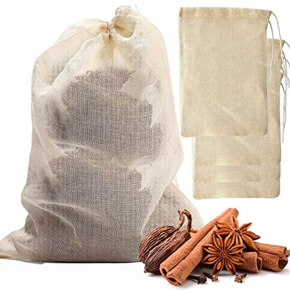 MyLifeUNIT Soup Bag, Cotton Mesh Bag for Large Size 10" x 12", Set of 4 - size: 10 x 12 Inch