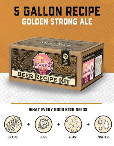 Craft a Brew - Beer Recipe Kit - Golden Strong Ale - Home Brewing Ingredient Refill - Beer Making Supplies - Includes Hops, Yeast, Malts, Extracts - 5 Gallons - color: Golden Strong Ale
