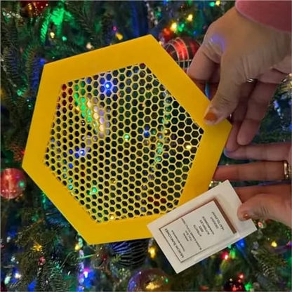 4pcs Floating Bee Island-Bee Waterer Hexagonal Insect Drinking Tray Acrylic Beekeeping Setups Luring Insects Catcher Cups | Yellow - color: Yellow
