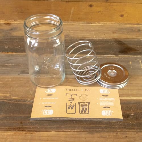 Quick Pickle Kit & Pickle Seeds - For Easy Quick Pickles & Mason Jar Fermenting - 316 Stainless Steel Pickling Lid, Weight, Quart Mason Jar, & 200+ Pickling Cucumber Seeds for Planting