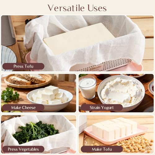Tofu Press Stainless Steel, Paneer Maker with Upgraded Deep-Press Design, Improves Tofu Flavor and Texture, for Homemade Tofu, Paneer Press and Cheese Press, Multi-Functional Kitchen Tool-Plus Size - size: XL