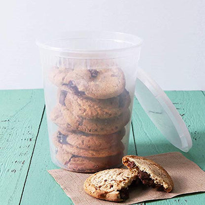 Karat [32oz - 240 ct] Clear PP Injection Molded Round Deli Containers with Lids (FP-IMDC32-PP) - color: Clear, size: 32oz