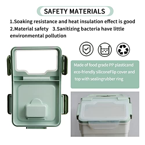Large Flour Storage Container Bin 25lb, 4Pack Airtight Rice Storage Containers with Wheels Seal Locking Lid, BPA Free with Measuring Cup&Scoop for Flour, Rice, Grain(Green) - color: Green 4Pack 25Lb