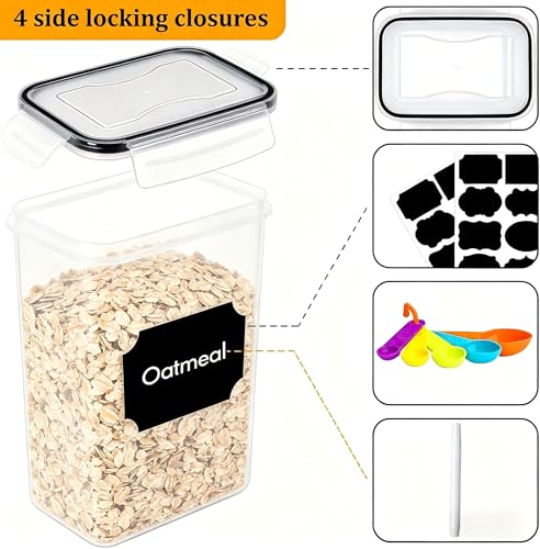28pcs Airtight Containers, Clear Stackable Dry Food Storage | clear airtight containers with tight lids keep dry food fresh. Safe plastic, stackable for pantry kitchen storage - size: 28 pcs(42.56L)