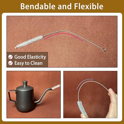 Straw Cleaner 12 Inch(10-Pack) for Reusable Straws | Straw Cleaner Brush Extra Long, Straw Brush Cleaner for Baby Bottle,Stanley Cup,Sippy Cup and Coffee Machine
