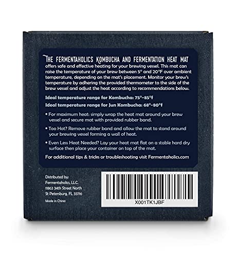 Kombucha Heater | Fermentaholics Kombucha Brewing and Fermentation Heat Mat | Keep Your SCOBY Happy and Productive By Brewing in The Proper Temperature Range