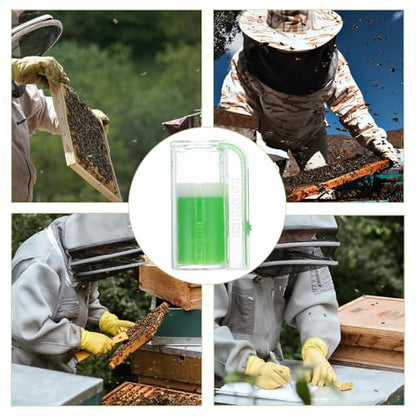 IMIKEYA 2pcs Bee Queen Marker Bottles with Plastic Cage for Safe Catching and Marking, Lightweight Beekeeping Tools for Hive Management and Apiary Use
