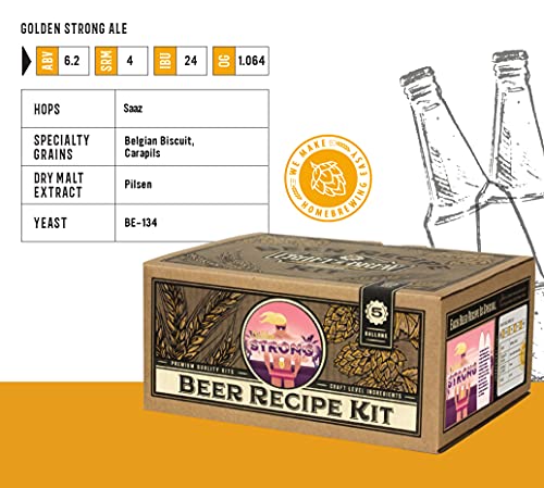 Craft a Brew - Beer Recipe Kit - Golden Strong Ale - Home Brewing Ingredient Refill - Beer Making Supplies - Includes Hops, Yeast, Malts, Extracts - 5 Gallons - color: Golden Strong Ale