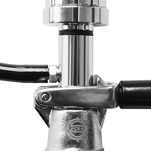 PERA Beer Keg Party Pump 8 inch Keg Beer tap Pump Chrome-Plated D-System Beer Taps for Kegs US Keg Pump Draft Beer Picnic Tap Beer Keg Tap Kit with Black Picnic Tap hose kit for Homebrew