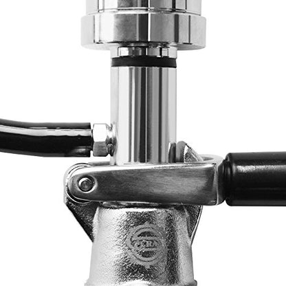 PERA Beer Keg Party Pump 8 inch Keg Beer tap Pump Chrome-Plated D-System Beer Taps for Kegs US Keg Pump Draft Beer Picnic Tap Beer Keg Tap Kit with Black Picnic Tap hose kit for Homebrew