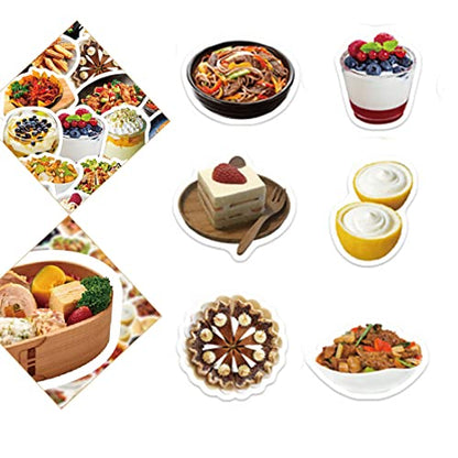 180Pcs Food Stickers Aesthetic Vinyl Stickers Cute,Waterproof,Trendy Stickers for Labels,Scrapbooking,Wedding Place Cards,Water Bottles,Laptop,Phone,Guitar,Luggage - color: Colorful