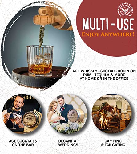 Dark Jamaican Rum Making Bootleg Kit w/Chalkboard & Book- Thousand Oaks Barrel Co. – Make & Age Spirits in an Oak Cask Keg- Best Father’s Day Gift Ever (2L) - size: 2 Liter