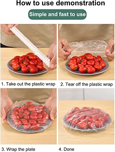 Fresh Keeping Bags,Reusable Elastic Food Storage Covers, Plastic Bowl Covers with Elastic Edging Stretch Plastic Wrap Bowl Covers (200Pcs) - color: 200Pcs