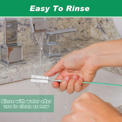 Auto Sunroof Drain Cleaning Tool,197Inch Long Pipe Cleaner for Car,Flexible Tube Cleaning Brush with 2Pcs 7.9inch Cleaning Brush Skinny Pipe Drain Dredge Cleaning Tool for Car Sunroof Wiper Drain Hole - size: 500cm