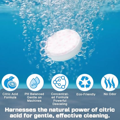 xcivi 40 Count Descaling Tablets for Momcozy, Baby Brezza Bottle Washer | Compatible with Momcozy/Baby/Brezza/GROWNSY Bottle Washer, Descaling Tablets for Milk & Limescale Removal, Natural Non-toxic