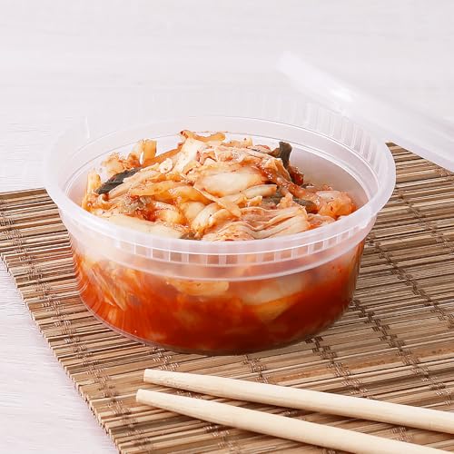 Karat [8oz - 240 ct] Clear PP Injection Molded Round Deli Containers with Lids (FP-IMDC8-PP) - color: Clear, size: 8oz
