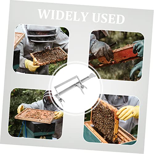 HANABASS Metal Beekeeping Frame Holder Beehive Frame Lifter Spleen Clip Scraper Beekeeping Tool
