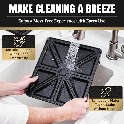 FineMade Panini Grill Press Breakfast Sandwich Maker 3 in 1, Electric Griddle Panini Press, Grilled Cheese Maker, Sandwichera Electrica, Belgian Waffle Maker with Removable Plates - style: Panini Grill Press Maker