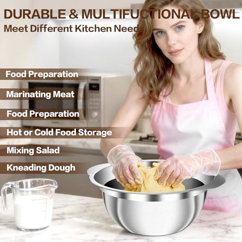 3.5QT Colander with Bowl, Rice Strainer, Stainless Steel Mixing Bowls with Strainer, Pasta Strainer, Colander for Kitchen for Rice Pasta Fruits Vegetables, Rice Cleaner Strainer, Dishwasher Safe - size: 3.5+3.5QT Bowl
