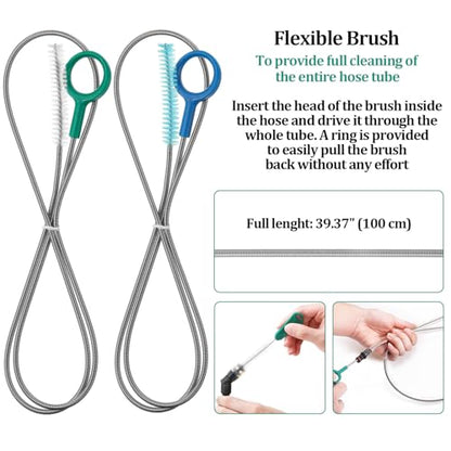 Patelai 8 in 1 Hydration Bladder Cleaning Kit Includes 3 Different Brushes and Drying Collapsible Bladder Frame, Water Reservoir Backpack Cleaning Kit - color: Blue and Green