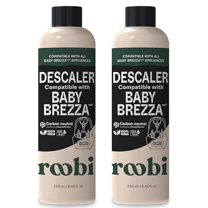 Roobi Descaling Solution Compatible with Baby Brezza. Specially Formulated to Clean & Descale Baby Appliances. Up to 2 Uses per Bottle, 2 Pack. Carbon Neutral. - style: Descaling Solution