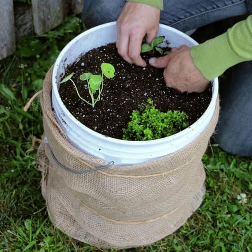 5-Gallon White Bucket Pail Container with Lid | Food Grade | Heavy-Duty Approx 90 MIL Extra Durable | Metal Handles with Plastic Grip | Multi-Use | Easy Stack and Store | BPA Free - 5 Pack - color: White - 5 Gallons, size: 5 Packs