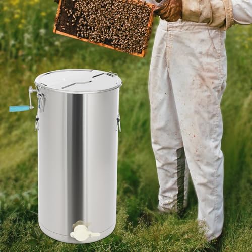 Stainless Steel Manual Honey Extractor, Household Beekeeping Machine Honey Presser Beeswax Press Tool Honey Presser Manual Beekeeping Extraction Tool for Honey Fruits Vegetables Juice (Style A) - color: Style A