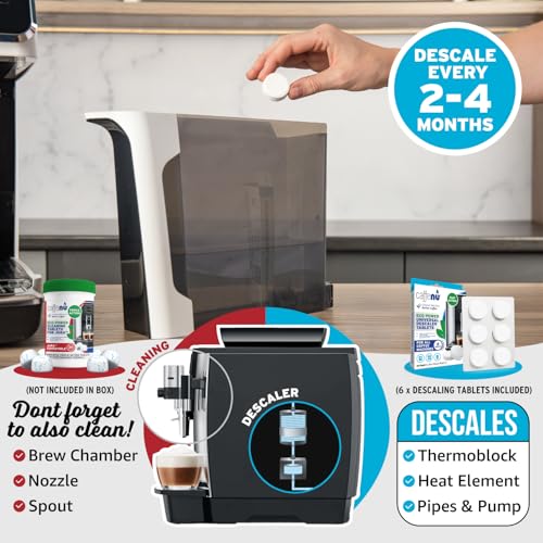 Caffenu Coffee Machine Descaling Tablets, 6-Pack, Jura, Philips, Saeco