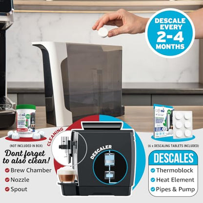 Caffenu Coffee Machine Descaling Tablets, 6-Pack, Jura, Philips, Saeco
