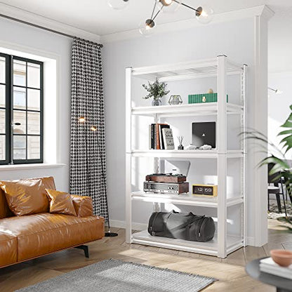 Raybee Garage Shelving, 63" H Storage Shelves, 2010LBS Metal Shelving, Adjustable Metal Shelves for Storage Kitchen Pantry 63" H x 32.1" W x16.6 D